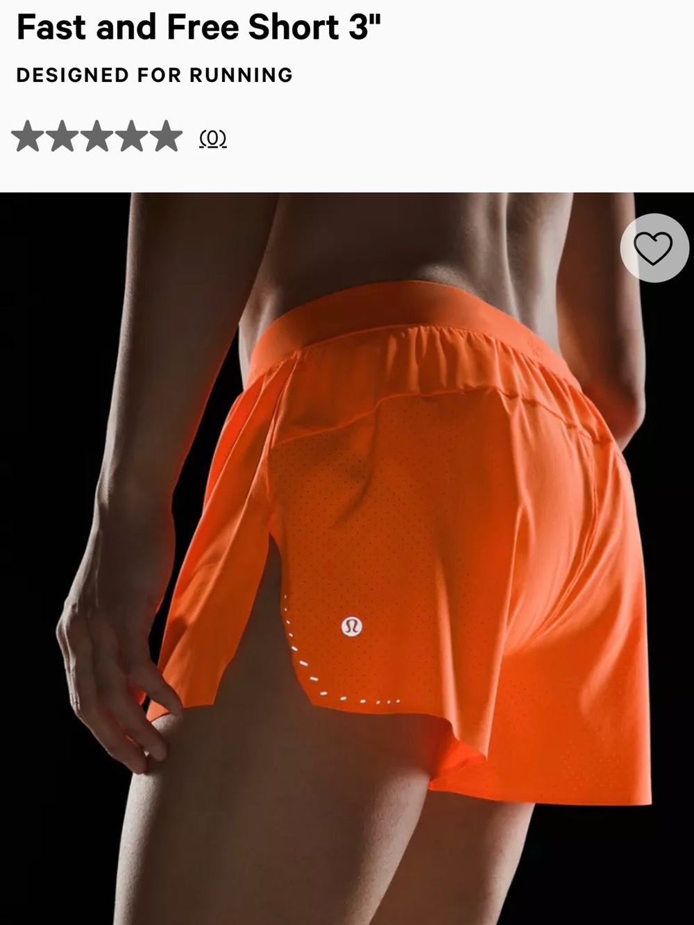 NWOT Men’s Lululemon 3” Fast & Free Lined Shorts Medium